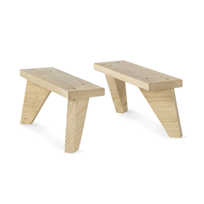 Juego de 2 patas dinamic de pino macizo 13,5x9x31cm astigarraga Juego de 2 patas dinamic de pino macizo 13,5x9x31cm astigarraga