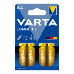 Pila alkalina longlife aa - lr06 (blister 4 uds) ø14,5x50,5mm
