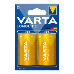 Pila alkalina longlife d - lr20 (blister 2 uds) ø34,2 x 61,5 mm