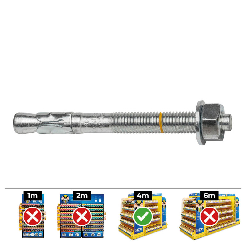 Anclaje homologado ce bap ø10x60mm/10 zincado (caja 40 unid) Anclaje homologado ce bap ø10x60mm/10 zincado (caja 40 unid)