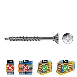 Caja 100 unid. tornillo madera avellanado pz r/parc ref vloxp ø4,5x80mm zincado