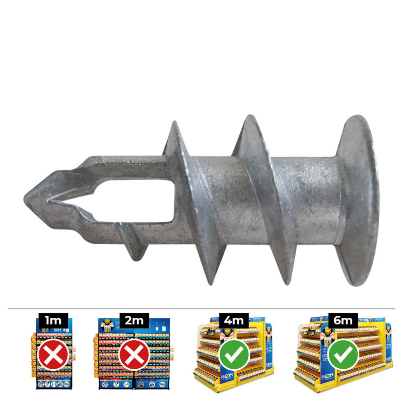 Taco metálico placa yeso ø4-5 x37mm din gkdz (caja 100 unid) Taco metálico placa yeso ø4-5 x37mm din gkdz (caja 100 unid)