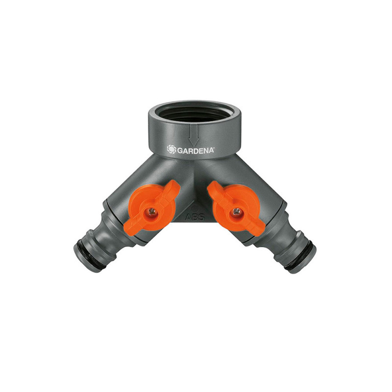 Distribuidor doble para grifos de 1/2", 3/4" y 1", blister Distribuidor doble para grifos de 1/2", 3/4" y 1", blister