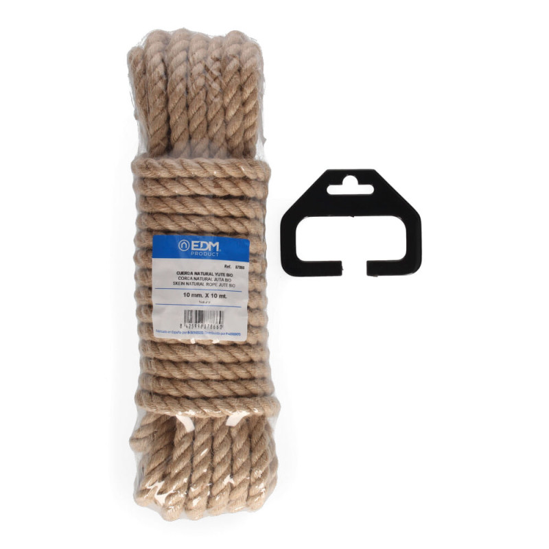 Madeja 10m cuerda natural yute bio. 3 cabos. calibre 10mm edm Madeja 10m cuerda natural yute bio. 3 cabos. calibre 10mm edm