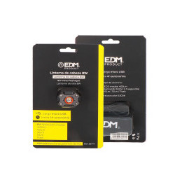 Linterna frontal 8w 400lm recargable