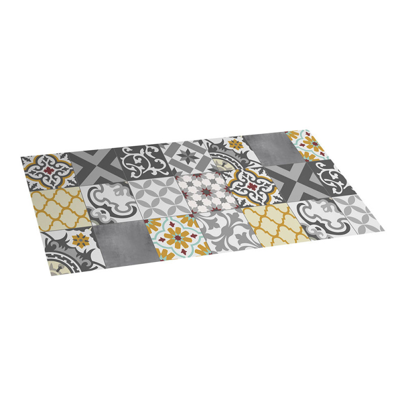 Alfombra vinilica croma patch gris-ambar 50 x 110 cm Alfombra vinilica croma patch gris-ambar 50 x 110 cm