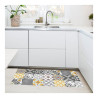 Alfombra vinilica croma patch gris-ambar 50 x 110 cm