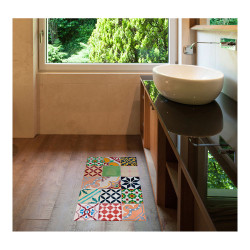Alfombra vinilica mosaico color 45 x 75 cm