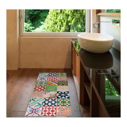 Alfombra vinilica mosaico color 50 x 110 cm