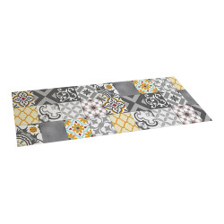 Alfombra vinilica croma patch gris-ambar 50 x 140 cm