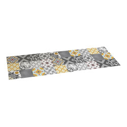 Alfombra vinilica croma patch gris-ambar 60 x 200 cm