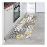 Alfombra vinilica croma patch gris-ambar 60 x 200 cm