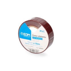 Cinta aislante calidad "supra" marron 10 m x 19 mm