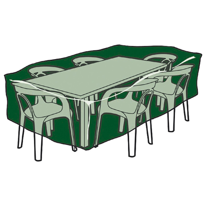 Funda de protección. cubre mesa y sillas 225x143x90cm 100g/m² Funda de protección. cubre mesa y sillas 225x143x90cm 100g/m²