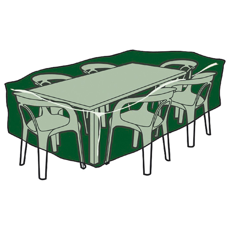 Funda de protección. cubre mesa y sillas 205x325x90cm 240g/m² Funda de protección. cubre mesa y sillas 205x325x90cm 240g/m²