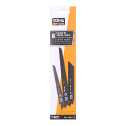 Kit 6 hojas de sierra de sable recambio para 08776 koma tools