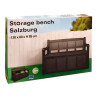 Banco de jardin salzburg color gris oscuro 130 x 60 x 85 cm con cajón de almacenaje 280 l