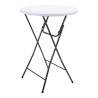 Mesa redonda plegable color blanco ø80 x 110 cm