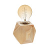 Lampara de mesa de madera 8 x 7,5 cm e27 (bombilla no incluida)