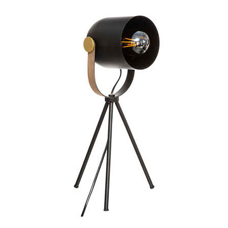 Lámpara de mesa tripode modelo "action' e27 color negro Lámpara de mesa tripode modelo "action' e27 color negro