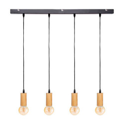 Lámpara de techo coleccion "ays" e27 60w color negro/beige 110 x 100 cm