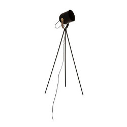 Lampara tripode modelo "action' e27 color negro 136 cm