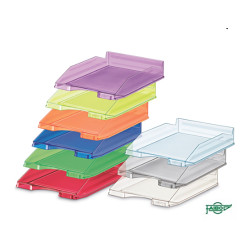 Bandeja sobremesa faibo 93 cristal apilable 350x250x65mm