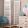 Biombo madera color blanco 170x119cm