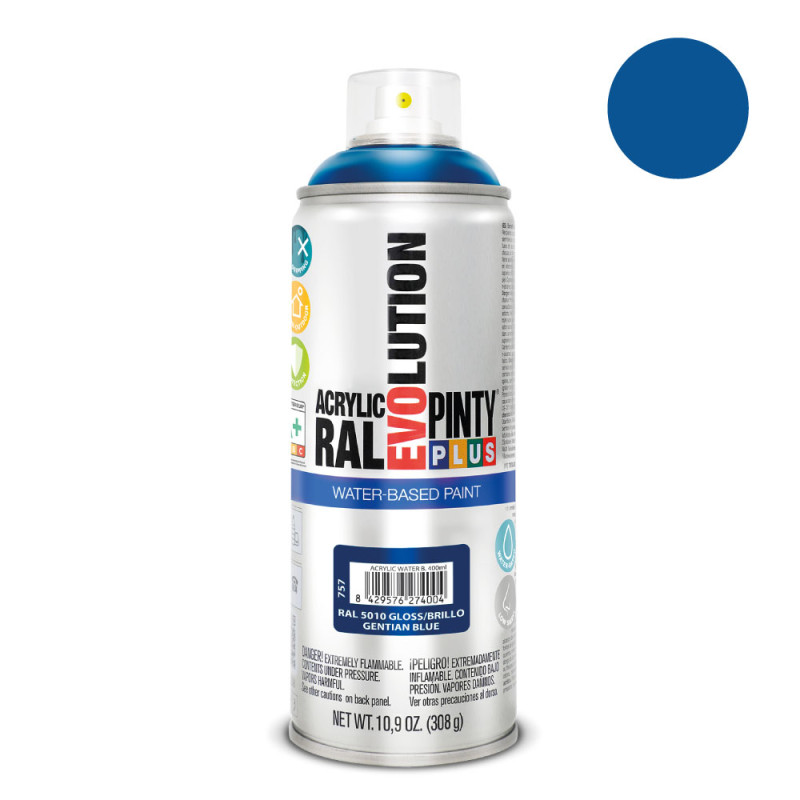 Pintura en spray pintyplus evolution water-based 520 cc ral 5010 azul genziana Pintura en spray pintyplus evolution water-based 520 cc ral 5010 azul genziana