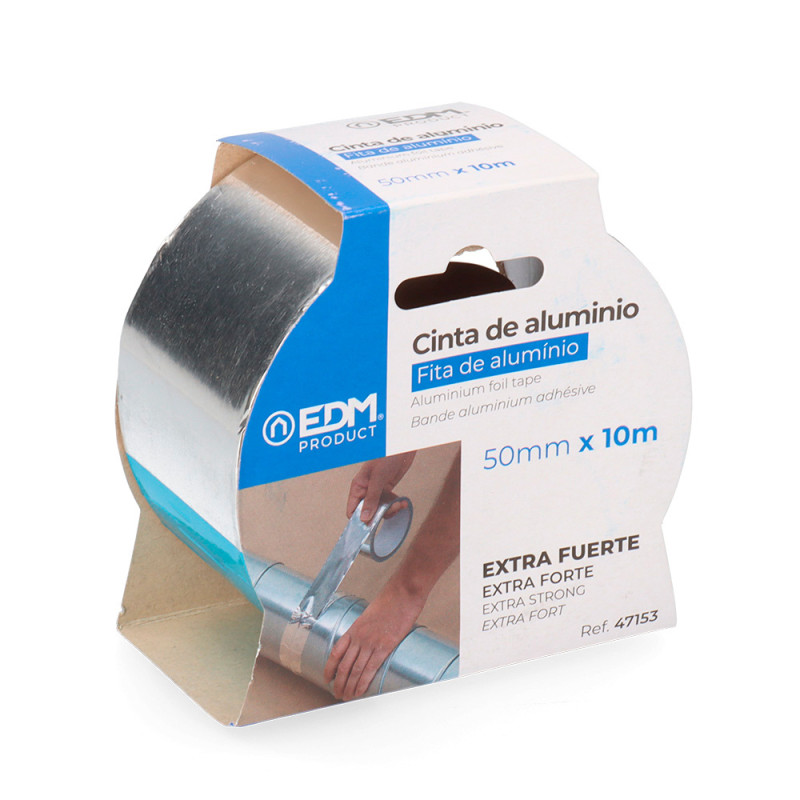 Cinta multiuso de aluminio 10m x 50mm Cinta multiuso de aluminio 10m x 50mm