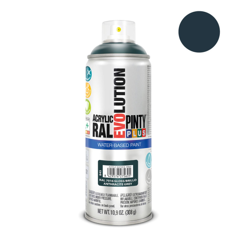 Pintura en spray pintyplus evolution water-based 520 cc ral 7016 gris antracita Pintura en spray pintyplus evolution water-based 520 cc ral 7016 gris antracita