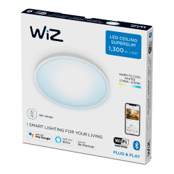 Plafon led inteligente 14w 1300 lm ø242 mm marco blanco