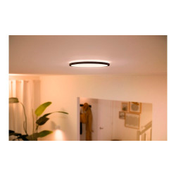 Plafon led inteligente 16w 1500lm ø292 mm marco negro