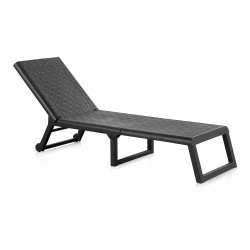 Tumbona plegable dream color wengue con ruedas 58 x 42 x 199 cm