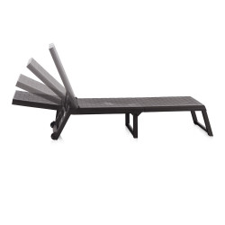 Tumbona plegable dream color wengue con ruedas 58 x 42 x 199 cm