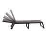 Tumbona plegable dream color wengue con ruedas 58 x 42 x 199 cm