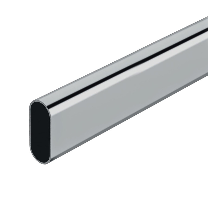 Barra armario ovalada cromada 100cm cintacor - storplanet Barra armario ovalada cromada 100cm cintacor - storplanet