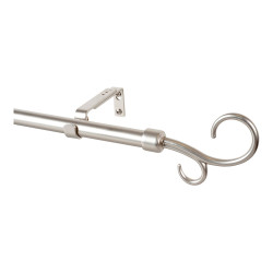 Kit barra cortina baculo extensible de 160 a 300cm plata cintacor - storplanet