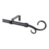 Kit barra cortina baculo extensible de 110 a 200cm negro cintacor - storplanet