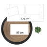 Alfombra arpillera negra ø120cm atmosphera