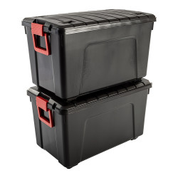 Caja pongotodo 'explorer box' 110l con asa y ruedas. 44,5x75x44,5cm