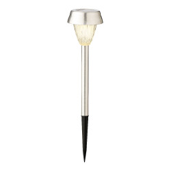 Baliza inox luz calida 24 x 8 cm, 4 unidades