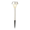 Baliza inox luz calida 24 x 8 cm, 4 unidades