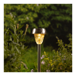 Baliza inox luz calida 24 x 8 cm, 4 unidades
