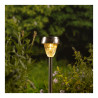 Baliza inox luz calida 24 x 8 cm, 4 unidades