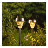 Baliza inox luz calida 24 x 8 cm, 4 unidades