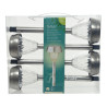 Baliza inox luz calida 24 x 8 cm, 4 unidades