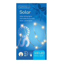 Guirnalda solar led, 100 leds 9,9 m