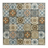 Mesa metalica/mosaico bistro color marron para exterior 58 x 58 x 72 cm