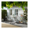 Mesa metalica/mosaico bistro color marron para exterior 58 x 58 x 72 cm